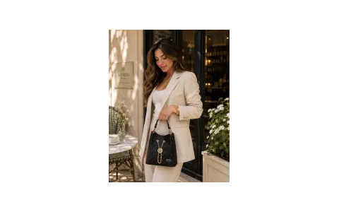 Silver & Polo Monogram Bucket Bag
