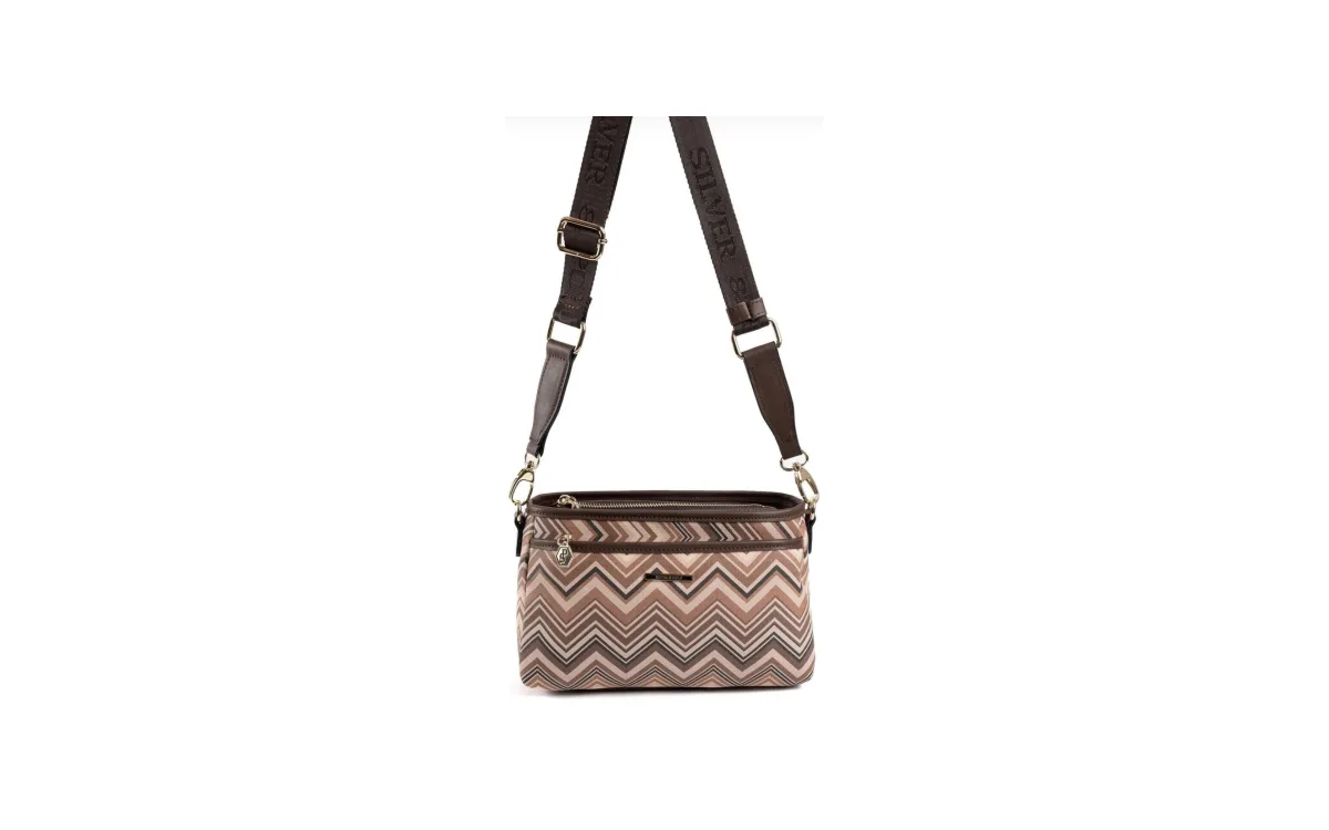 Silver&polo ekose crossbody bag