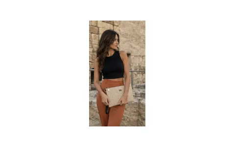 Silver&polo clutch bag