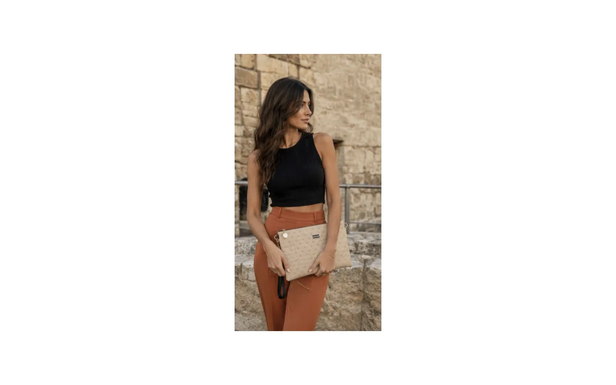 Silver&polo clutch bag