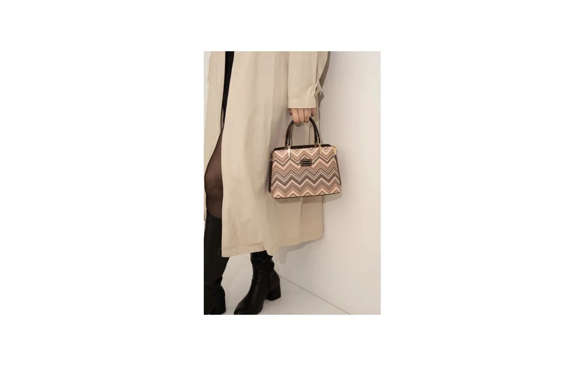 Silver Polo Checkered Crossbody Bag