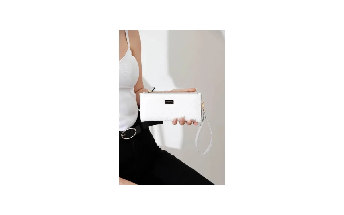 Silver&polo long wallet