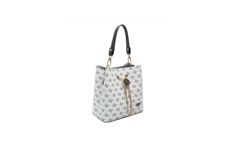 Silver & Polo Monogram Shoulder Bag