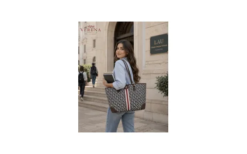 Silver&polo monogram tote bag